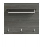 Garderobenpaneel Rumba in Rauchsilber grau Wandgarderobe 80 x 70 cm