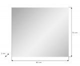 Garderobenspiegel Rumba in Rauchsilber grau Wandspiegel 80 x 70 cm