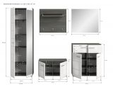 Garderobe Set 5-teilig Rumba in wei Hochglanz und Rauchsilber grau Garderobenkombination 250 cm