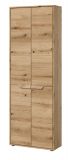 Badezimmer Hochschrank Celia in Evoke Eiche Badschrank mit Soft-Close 64 x 189 cm