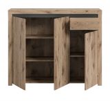Kommode Legano in Nox Eiche Sideboard 131 x 105 cm