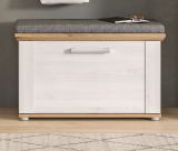 Garderobe Sitzbank Mirano in wei Lrche und Eiche Artisan Landhaus Garderobenbank 80 cm
