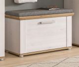 Garderobe Sitzbank Mirano in wei Lrche und Eiche Artisan Landhaus Garderobenbank 80 cm
