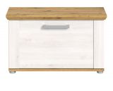 Garderobe Sitzbank Mirano in wei Lrche und Eiche Artisan Landhaus Garderobenbank 80 cm