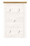 Garderobenpaneel Mirano in wei Lrche mit Eiche Artisan Landhaus Wandgarderobe 68 x 103 cm