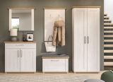 Garderobe Set 5-teilig Mirano in wei Lrche und Eiche Artisan Landhaus Garderobenkombination 285 cm