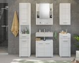 Badezimmer Kommode Valery in wei Hochglanz Badkommode 37 x 80 cm