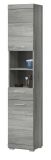 Badezimmer Hochschrank Spirit in grau Rauchsilber Badschrank 37 x 191 cm