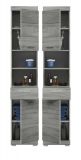 Badezimmer Hochschrank Spirit in grau Rauchsilber Badschrank 37 x 191 cm