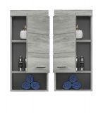 Badezimmer Hngeschrank Spirit in grau Rauchsilber Badschrank hngend 37 x 79 cm