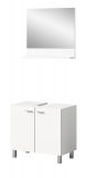Badmbel Set Lowell in wei Badkombination mit Waschbeckenunterschrank hngend / stehend und Badspiegel
