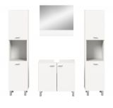 Badmbel Set 4-teilig Lowell in wei Badkombination hngend / stehend 137 x 186 cm