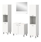 Badmbel Set 4-teilig Lowell in wei Badkombination hngend / stehend 137 x 186 cm