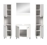 Badmbel Set 4-teilig Lowell in wei Badkombination hngend / stehend 137 x 186 cm