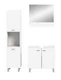 Badmbel Set 3-teilig Lowell in wei Badkombination hngend / stehend 102 x 186 cm