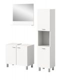 Badmbel Set 3-teilig Lowell in wei Badkombination hngend / stehend 102 x 186 cm