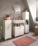 Badmbel Set 4-teilig Lowell in wei Badkombination hngend / stehend 137 x 186 cm