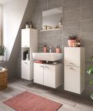 Badmbel Set 4-teilig Lowell in wei Badkombination hngend / stehend 137 x 186 cm