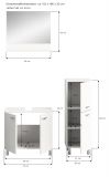 Badmbel Set 3-teilig Lowell in wei Badkombination hngend / stehend 102 x 186 cm