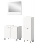 Badmbel Set 3-teilig Lowell in wei Badkombination hngend / stehend 102 x 186 cm