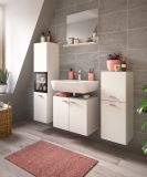 Badmbel Set 4-teilig Lowell in wei und schwarz Badkombination hngend / stehend 137 x 186 cm