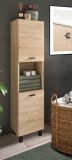 Badezimmer Midischrank Lowell in Sonoma Eiche Badschrank hngend / stehend 30 x 125 cm