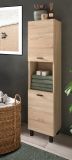 Badezimmer Midischrank Lowell in Sonoma Eiche Badschrank hngend / stehend 30 x 125 cm