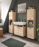 Badezimmer Midischrank Lowell in Sonoma Eiche Badschrank hngend / stehend 30 x 125 cm