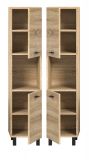 Badezimmer Midischrank Lowell in Sonoma Eiche Badschrank hngend / stehend 30 x 125 cm
