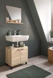 Badmbel Set Lowell in Sonoma Eiche Badkombination mit Waschbeckenunterschrank hngend / stehend und Badspiegel
