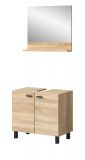Badmbel Set Lowell in Sonoma Eiche Badkombination mit Waschbeckenunterschrank hngend / stehend und Badspiegel