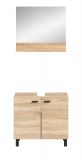 Badmbel Set Lowell in Sonoma Eiche Badkombination mit Waschbeckenunterschrank hngend / stehend und Badspiegel