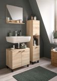Badmbel Set 3-teilig Lowell in Sonoma Eiche Badkombination hngend / stehend 102 x 186 cm