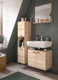 Badmbel Set 3-teilig Lowell in Sonoma Eiche Badkombination hngend / stehend 102 x 186 cm