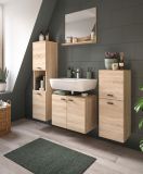 Badmbel Set 3-teilig Lowell in Sonoma Eiche Badkombination hngend / stehend 102 x 186 cm