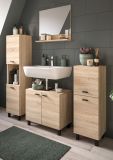 Badmbel Set 4-teilig Lowell in Sonoma Eiche Badkombination hngend / stehend 137 x 186 cm