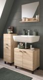 Badmbel Set 3-teilig Lowell in Sonoma Eiche Badkombination hngend / stehend 102 x 186 cm