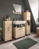 Badmbel Set 3-teilig Lowell in Sonoma Eiche Badkombination hngend / stehend 102 x 186 cm