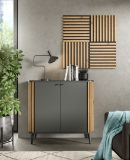 Akustikpaneel 4er-Set Easy in Eiche Artisan 4x Wandpaneel je 40 x 40 cm