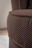Drehsessel Comfy in braun Web-Velours Sessel 360 drehbar inklusive Kissen
