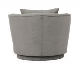 Drehsessel Comfy in grau Web-Velours Sessel 360 drehbar inklusive Kissen