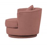 Drehsessel Comfy in terracotta Web-Velours Sessel 360 drehbar inklusive Kissen