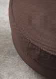 Drehsessel Comfy in braun Web-Velours XL Sessel 360 drehbar inklusive 3 x Kissen