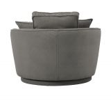 Drehsessel Comfy in grau Web-Velours XL Sessel 360 drehbar inklusive 3 x Kissen