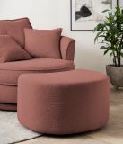 Drehsessel Comfy in terracotta Web-Velours XL Sessel 360 drehbar inklusive 3 x Kissen
