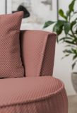 Drehsessel Comfy in terracotta Web-Velours XL Sessel 360 drehbar inklusive 3 x Kissen