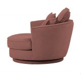 Drehsessel Comfy in terracotta Web-Velours XL Sessel 360 drehbar inklusive 3 x Kissen