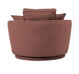 Drehsessel Comfy in terracotta Web-Velours XL Sessel 360 drehbar inklusive 3 x Kissen