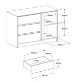 Parisot Kommode Escale5 in Eiche japanisch Sideboard 110 cm