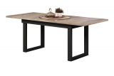 Esstisch Syncro in Tabak Eiche und Metall schwarz Industrial Look ausziehbar 160 - 200 cm
